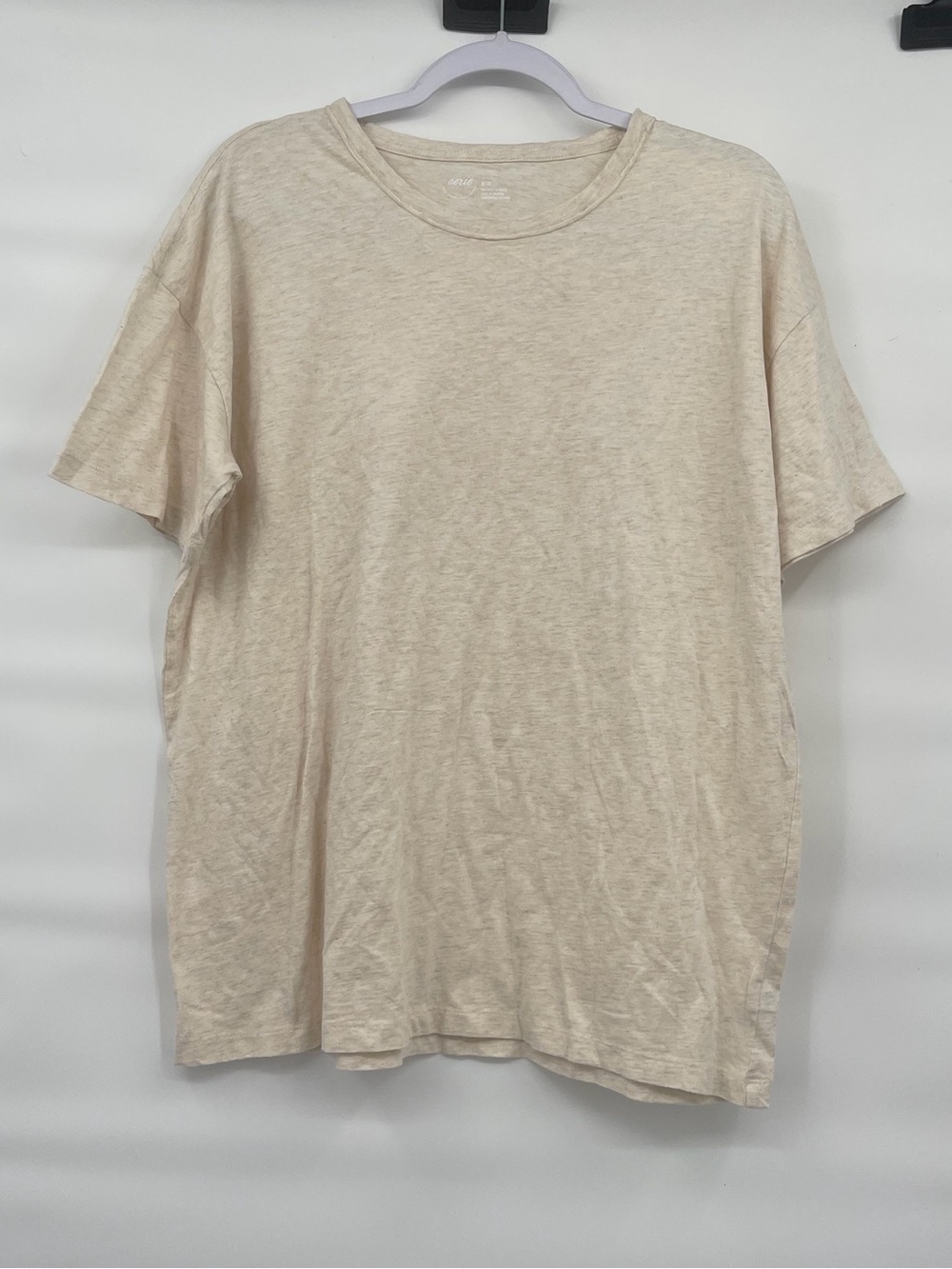 Aerie nwt cream oversized enjoy the view graphic short sleeve tee